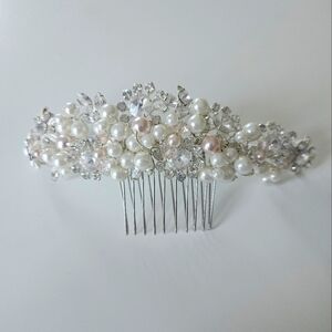 Bridal Hair Accessory Crystal and pearl hair vine